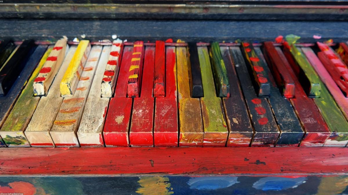 A pianist sight-reading from sheet music