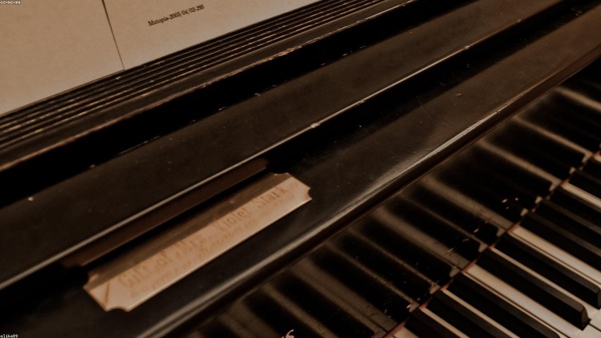 Piano keys with music theory concepts illustrated